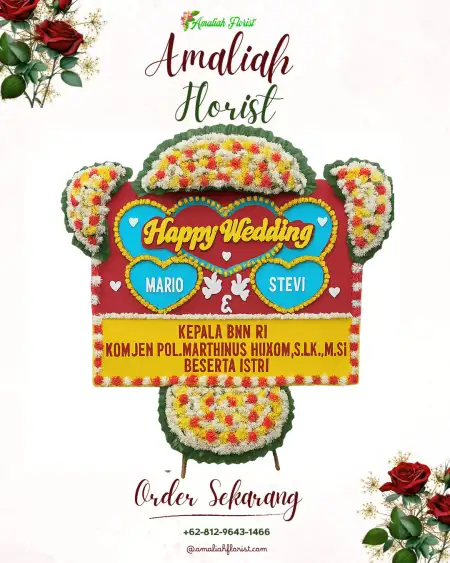 Papan Bunga Pernikahan Nyomplong